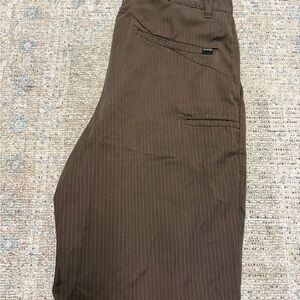Men's Volcom Brown Pinstripe Shorts